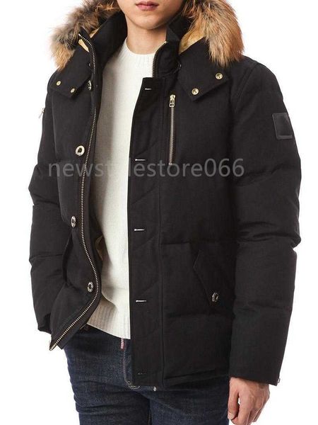 men's down jacket gold zipper coats winter warm doudoune windproof parkar, Black