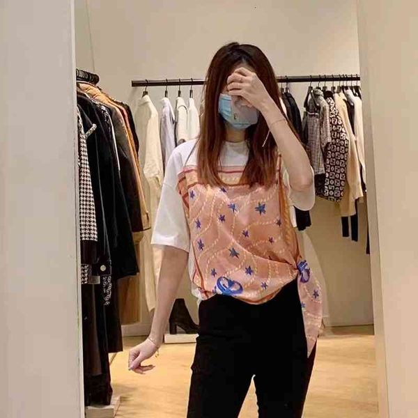 women's t shirt french elegant spring summer round neck satin stitched print lace up short sleeve t shirt, White
women's t shirt french elegant spring summer round neck satin stitched print lace up short sleeve t shirt, White