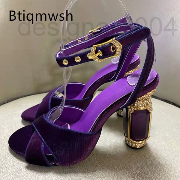 sandals designer purple luxury velvet rhinestone sandals woman open toe cross strap jewelry high heel lady shoes party 6aeb, Black
sandals designer purple luxury velvet rhinestone sandals woman open toe cross strap jewelry high heel lady shoes party 6aeb, Black