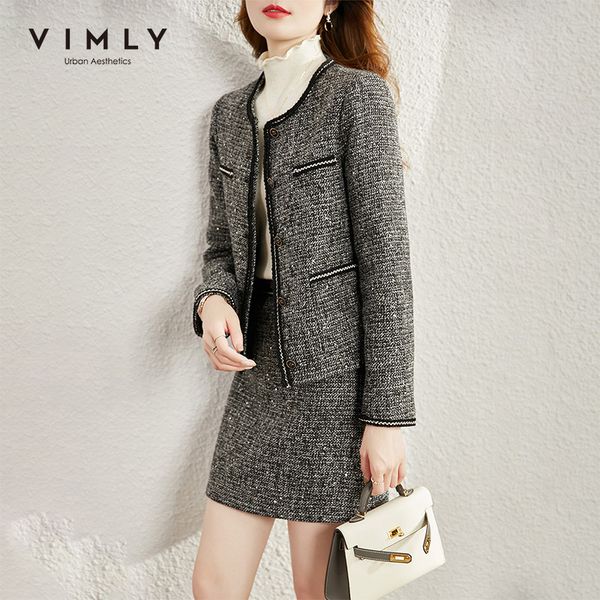 two piece dress vimly winter short blazer elegant office lady tweed jacket high waist aline mini skirt retro female two piece set f9229 2208, White
two piece dress vimly winter short blazer elegant office lady tweed jacket high waist aline mini skirt retro female two piece set f9229 2208, White