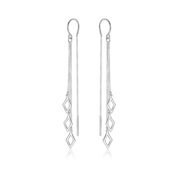 design geometric rhombus dangle earrings for women temperament tassel long ear line earring fashion silver color jewelry gift
design geometric rhombus dangle earrings for women temperament tassel long ear line earring fashion silver color jewelry gift
