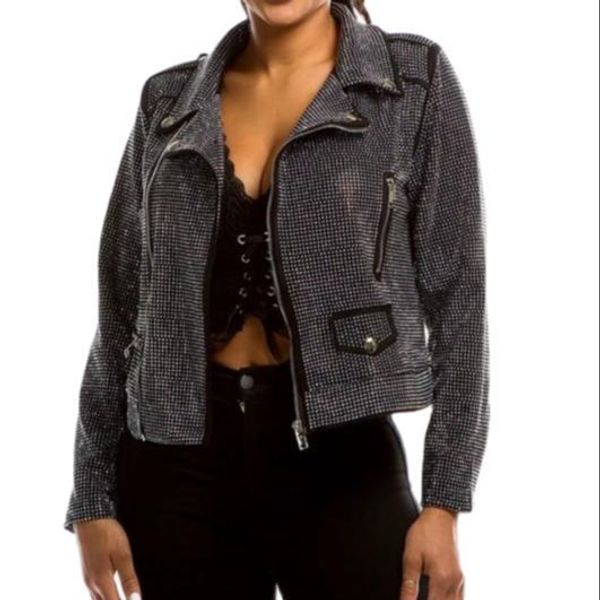 women's jackets plus size luxury glitter rhinetone bling crystal reflective diamond punk jacket dance coat stage party birthday party b, Black;brown
women's jackets plus size luxury glitter rhinetone bling crystal reflective diamond punk jacket dance coat stage party birthday party b, Black;brown