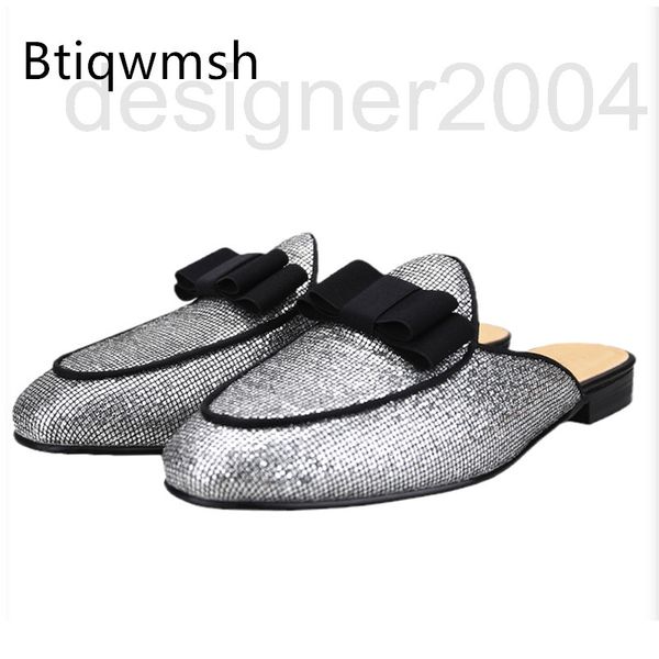 dress shoes designer silver rhinestone slippers man pointed toe soft real leather butterfly knot flat shoes for men sandals 230e, Black
dress shoes designer silver rhinestone slippers man pointed toe soft real leather butterfly knot flat shoes for men sandals 230e, Black