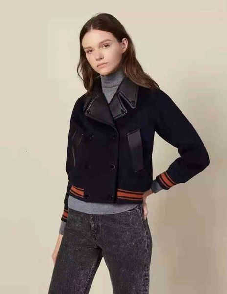 women's jackets french single short coat autumn winter patchwork double breasted wool clothing 00149, Black;brown
women's jackets french single short coat autumn winter patchwork double breasted wool clothing 00149, Black;brown