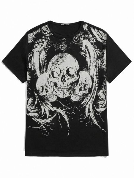 men's t-shirts romwe guys skull print tee 2022 new 21ux#, White;black
men's t-shirts romwe guys skull print tee 2022 new 21ux#, White;black