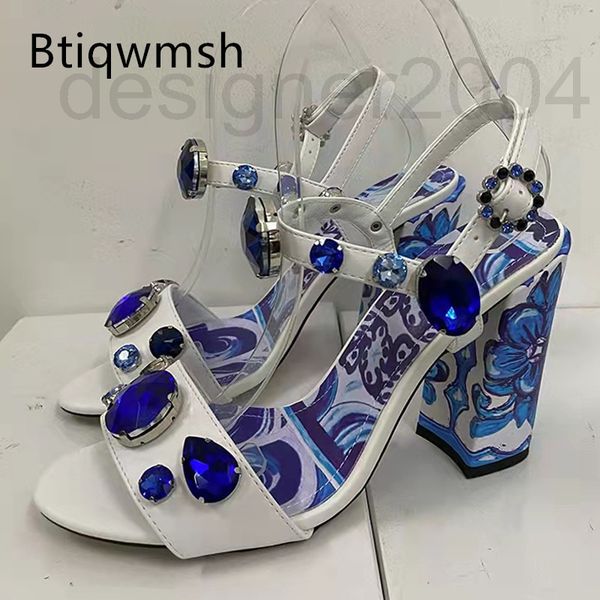sandals designer blue white porcelain diamond rhinestone sandals woman open toe ankle strap 10cm 6cm high heel wedding shoes female fashion, Black
sandals designer blue white porcelain diamond rhinestone sandals woman open toe ankle strap 10cm 6cm high heel wedding shoes female fashion, Black