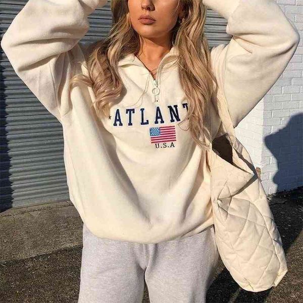women's hoodies sweatshirts usa vintage letter print 2020autumn fashion girls women casual loose pullovers winter warm fur zipper turtl, Black
women's hoodies sweatshirts usa vintage letter print 2020autumn fashion girls women casual loose pullovers winter warm fur zipper turtl, Black