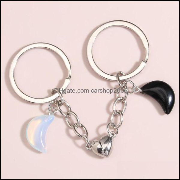 keychains keychain moon stone key ring heart magnetic button chains for couple lovers handbag accessorie diy jewelry gifts drop deliv dhr31, Silver
keychains keychain moon stone key ring heart magnetic button chains for couple lovers handbag accessorie diy jewelry gifts drop deliv dhr31, Silver