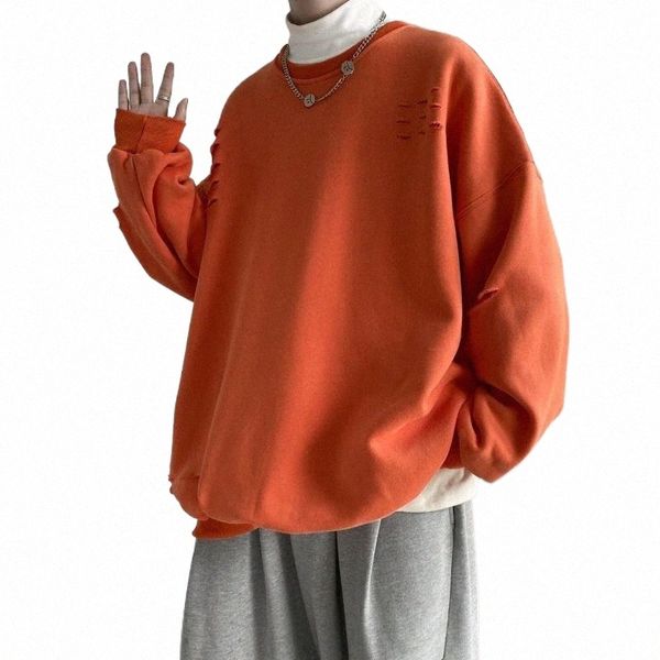 men's hoodies & sweatshirts wildyak ripped mens solid color loose streetwear basic pullovers o-neck casual korean male n0ag#, Black
men's hoodies & sweatshirts wildyak ripped mens solid color loose streetwear basic pullovers o-neck casual korean male n0ag#, Black