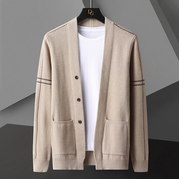 men's sweaters high end boutique cardigan sweater men's spring and autumn korean version trend temperament shawl casual sweater co, White;black
men's sweaters high end boutique cardigan sweater men's spring and autumn korean version trend temperament shawl casual sweater co, White;black