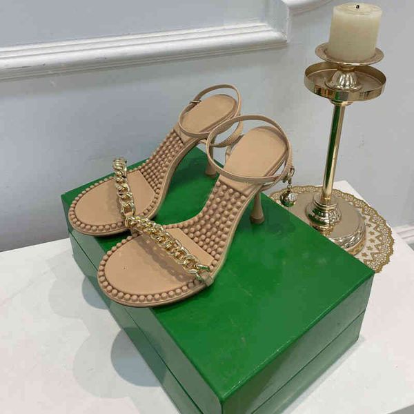 cow leather sandals injection molding massage finger pressing plate with chain small golden ball round head high-heeled sandals women's, Black
cow leather sandals injection molding massage finger pressing plate with chain small golden ball round head high-heeled sandals women's, Black