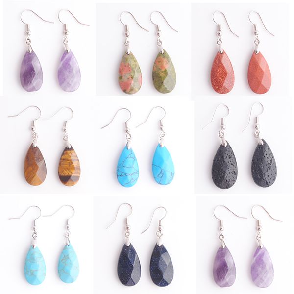 fashionable dangle earrings jewelry natural stone multifaceted beads chakra pendants dangle earring mothers day gifts br334, Silver
fashionable dangle earrings jewelry natural stone multifaceted beads chakra pendants dangle earring mothers day gifts br334, Silver