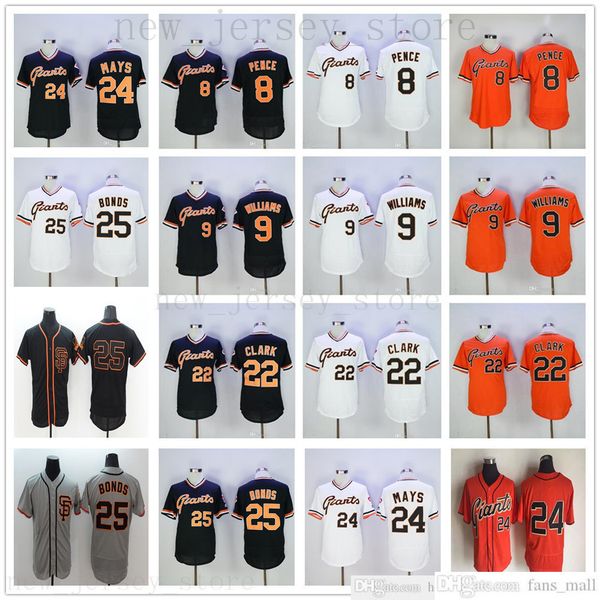 2019th mens kids women youth baseball jerseys 8 hunter pence 9 matt williams 22 will clar 24 willie mays 25 barry bonds jersey, Blue;black
2019th mens kids women youth baseball jerseys 8 hunter pence 9 matt williams 22 will clar 24 willie mays 25 barry bonds jersey, Blue;black