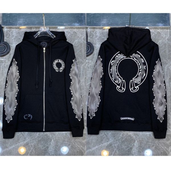 classic men's luxury jackets fashion sweatshirts ch zipper hoodies women men pullover hooded designer horseshoe sanskrit sweater loose, Black;brown
classic men's luxury jackets fashion sweatshirts ch zipper hoodies women men pullover hooded designer horseshoe sanskrit sweater loose, Black;brown