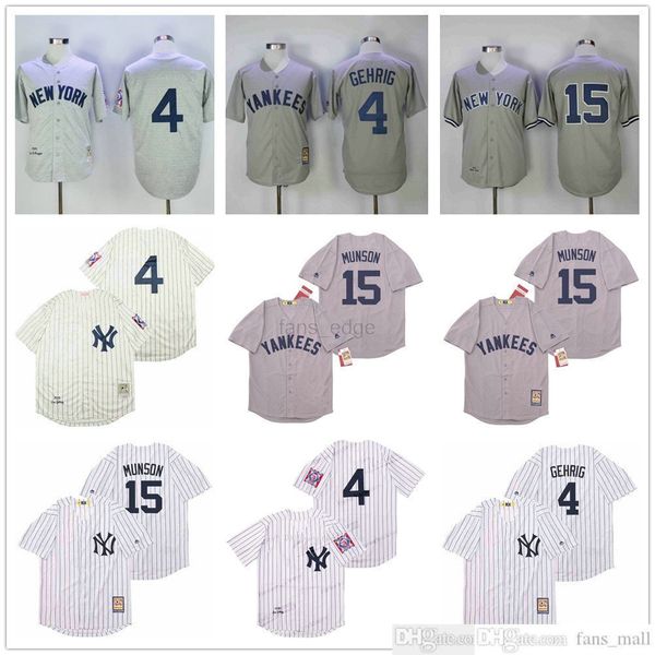 mens retro 1939 1951 vintage baseball jersey 4 lou gehrig 15 thurman munson retire pinstripe white grey beige high qualit, Blue;black
mens retro 1939 1951 vintage baseball jersey 4 lou gehrig 15 thurman munson retire pinstripe white grey beige high qualit, Blue;black