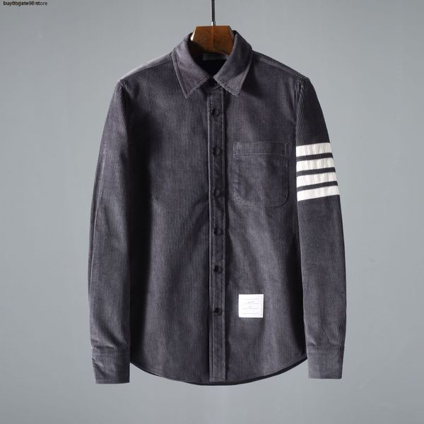 lkka men's casual shirts thom bro tide brand corduroy jacket thick single sleeve four bar coat for men and women, White;black
lkka men's casual shirts thom bro tide brand corduroy jacket thick single sleeve four bar coat for men and women, White;black