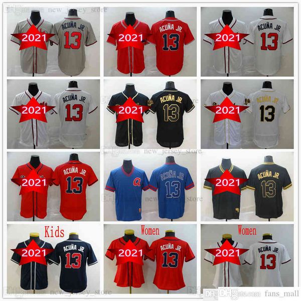 man women youth kids 2022 baseball 13 ronald acuna jr. jerseys grey black gold white red dark blue jersey, Blue;black
man women youth kids 2022 baseball 13 ronald acuna jr. jerseys grey black gold white red dark blue jersey, Blue;black