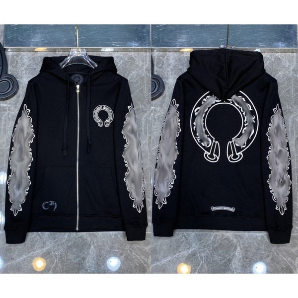 fashion luxury men's sweatshirts classic brand ch zipper hoodies women men loose pullover hooded designer horseshoe hoodie sweater jack, Black
fashion luxury men's sweatshirts classic brand ch zipper hoodies women men loose pullover hooded designer horseshoe hoodie sweater jack, Black