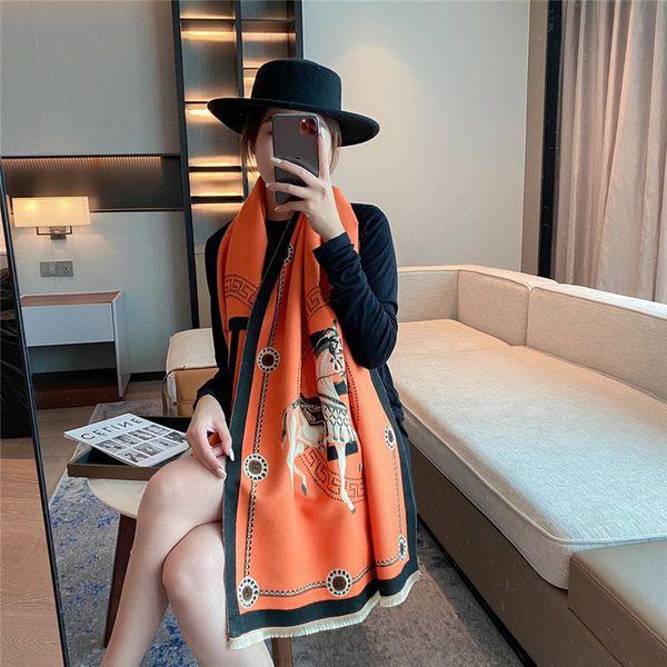 fashion scarf autumn winter new h horse imitation cashmere scarf women's fashion high sense light and extravagant cape style, Blue;gray
fashion scarf autumn winter new h horse imitation cashmere scarf women's fashion high sense light and extravagant cape style, Blue;gray