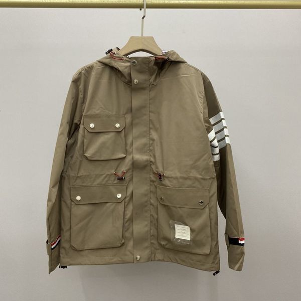 men's jacket trench coat autumn and winter hoodie tb four stripes casual trend cardigan, Black;brown
men's jacket trench coat autumn and winter hoodie tb four stripes casual trend cardigan, Black;brown