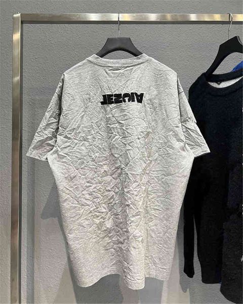men's hoodies sweatshirts ins spring summer reverse alphabet print couple paris casual split wrinkled short sleeve t-shirt, Black
men's hoodies sweatshirts ins spring summer reverse alphabet print couple paris casual split wrinkled short sleeve t-shirt, Black