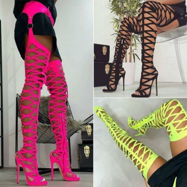 woman hollow out boots fashion net sandals fish mouth stiletto all-match high heeled are thin black laser over the knee long cool summer boo
woman hollow out boots fashion net sandals fish mouth stiletto all-match high heeled are thin black laser over the knee long cool summer boo