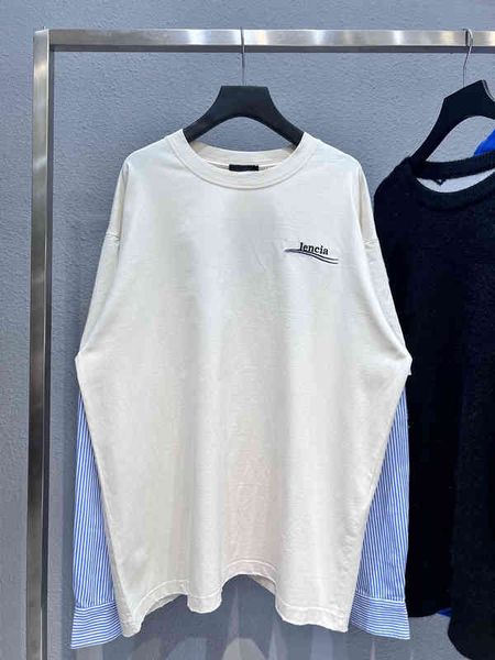 men's hoodies sweatshirts front and back cola wave embroidered os version couple fake two piece splicing long sleeve t-shirt, Black
men's hoodies sweatshirts front and back cola wave embroidered os version couple fake two piece splicing long sleeve t-shirt, Black