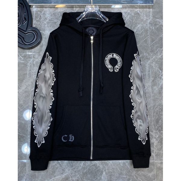 fashion luxury men's sweatshirts classic ch zipper hoodies women men loose pullover hooded designer horseshoe sanskrit hoodie sweater j, Black
fashion luxury men's sweatshirts classic ch zipper hoodies women men loose pullover hooded designer horseshoe sanskrit hoodie sweater j, Black