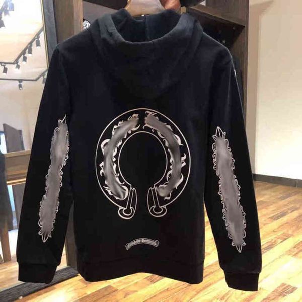 fashion luxury men's sweatshirts classic ch zipper hoodies women men loose pullover hooded designer horseshoe sanskrit hoodie sweater j, Black
fashion luxury men's sweatshirts classic ch zipper hoodies women men loose pullover hooded designer horseshoe sanskrit hoodie sweater j, Black