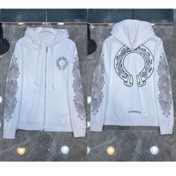 men's luxury classic sweatshirts brand ch designer hoodie fashion men women horseshoe sanskrit loose zipper jacket pullover hooded coa, Black
men's luxury classic sweatshirts brand ch designer hoodie fashion men women horseshoe sanskrit loose zipper jacket pullover hooded coa, Black