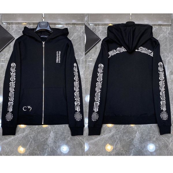 fashion men's luxury sweatshirts classic brand ch zipper hoodies women men loose pullover hooded horseshoe sanskrit hoodie sweater jack, Black
fashion men's luxury sweatshirts classic brand ch zipper hoodies women men loose pullover hooded horseshoe sanskrit hoodie sweater jack, Black