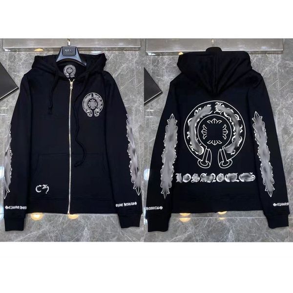 luxury men's classic jackets fashion sweatshirts ch zipper hoodies women men pullover hooded designer horseshoe sanskrit sweater loose, Black;brown
luxury men's classic jackets fashion sweatshirts ch zipper hoodies women men pullover hooded designer horseshoe sanskrit sweater loose, Black;brown