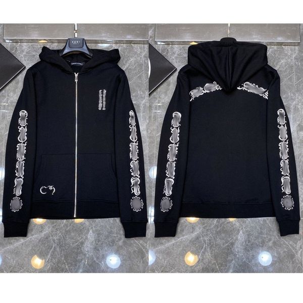 fashion men's luxury sweatshirts classic brand ch zipper hoodies women men loose pullover hooded horseshoe sanskrit hoodie sweater jack, Black
fashion men's luxury sweatshirts classic brand ch zipper hoodies women men loose pullover hooded horseshoe sanskrit hoodie sweater jack, Black