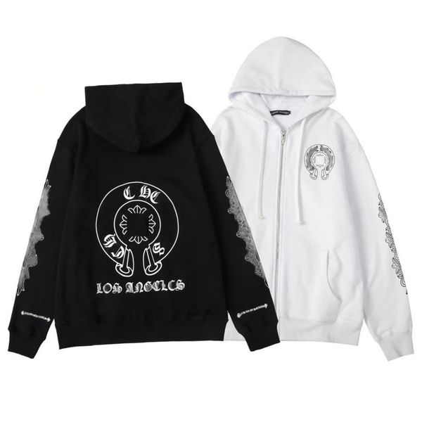 men's fashion luxury sweatshirts classic brand ch zipper hoodies women men loose pullover hooded designer horseshoe hoodie sweater jack, Black
men's fashion luxury sweatshirts classic brand ch zipper hoodies women men loose pullover hooded designer horseshoe hoodie sweater jack, Black
