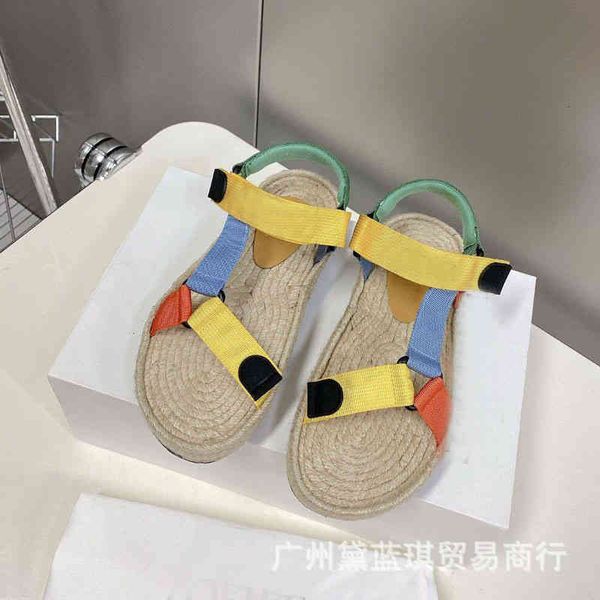 summer ribbon sandals rainbow color matching flat bottom magic patch beach sandals hemp rope fisherman shoes women's a4is 9481, Black
summer ribbon sandals rainbow color matching flat bottom magic patch beach sandals hemp rope fisherman shoes women's a4is 9481, Black