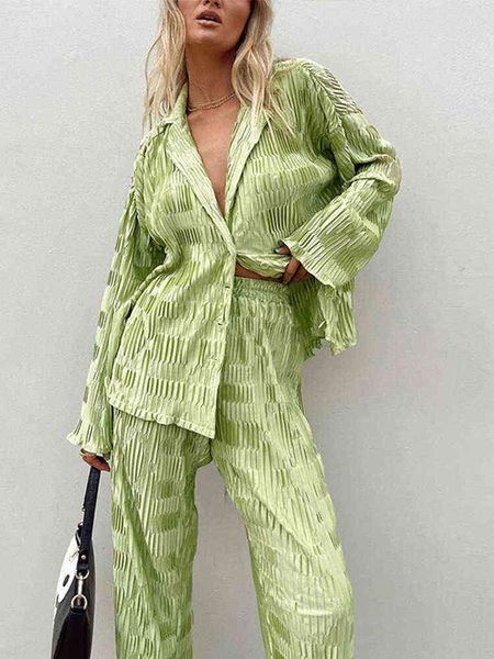 women's tracksuits vintage casual women 2 piece sets 2022 spring long sleeve shirt and loose pants outfit green elegant pleated suit fe, Gray
women's tracksuits vintage casual women 2 piece sets 2022 spring long sleeve shirt and loose pants outfit green elegant pleated suit fe, Gray