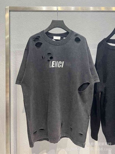 men's hoodies sweatshirts summer art hole letter printing lovers heavy industry washing old casual t-shirt short sleeve, Black
men's hoodies sweatshirts summer art hole letter printing lovers heavy industry washing old casual t-shirt short sleeve, Black