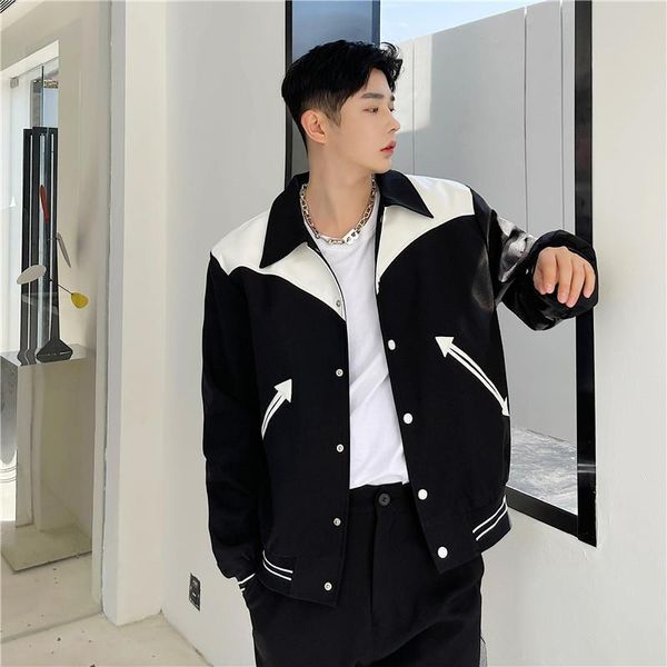 ce jacket men's pu leather stitching contrast fluff couple baseball jackets casual coat, Black;brown
ce jacket men's pu leather stitching contrast fluff couple baseball jackets casual coat, Black;brown