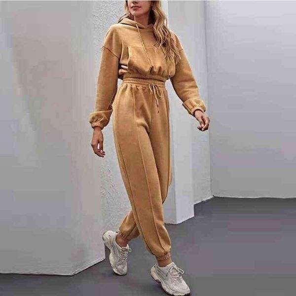 women's tracksuits autumn winter casual women's tracksuit cropped hooded high waist drawsting jogger pants lady two piece sets 202, Gray
women's tracksuits autumn winter casual women's tracksuit cropped hooded high waist drawsting jogger pants lady two piece sets 202, Gray