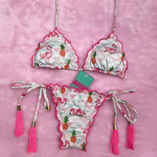 new flamingo and pineapple printed brazilian bikini braided rope 2021 women swimsuits push up bikini set bandage swimwear3134, White;black
new flamingo and pineapple printed brazilian bikini braided rope 2021 women swimsuits push up bikini set bandage swimwear3134, White;black
