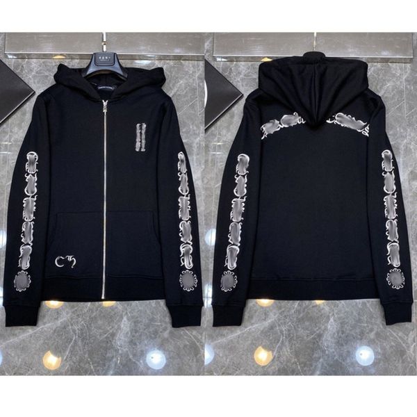 fashion men's luxury sweatshirts classic ch zipper hoodies women men loose pullover hooded designer horseshoe sanskrit hoodie sweater j, Black
fashion men's luxury sweatshirts classic ch zipper hoodies women men loose pullover hooded designer horseshoe sanskrit hoodie sweater j, Black
