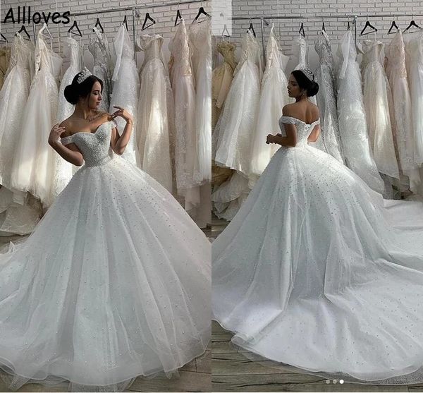 arabic aso ebi princess ball gown wedding dresses off shoulder major beading formal church bridal gowns court train lace-up back plus size v, White
arabic aso ebi princess ball gown wedding dresses off shoulder major beading formal church bridal gowns court train lace-up back plus size v, White