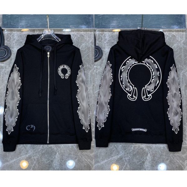 classic men's luxury jackets fashion sweatshirts brand ch zipper hoodies women men pullover hooded designer horseshoe sweater loose jac, Black;brown
classic men's luxury jackets fashion sweatshirts brand ch zipper hoodies women men pullover hooded designer horseshoe sweater loose jac, Black;brown