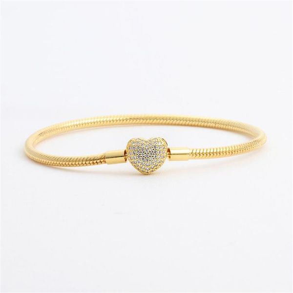 18k yellow gold plated cz diamond heart bracelets original box set for pandora 925 silver snake chain bracelet for women wedding j2984, Golden;silver
18k yellow gold plated cz diamond heart bracelets original box set for pandora 925 silver snake chain bracelet for women wedding j2984, Golden;silver