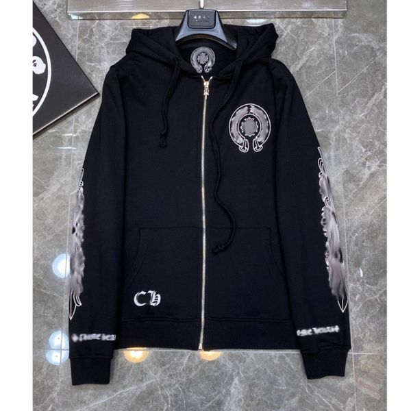 fashion men's luxury sweatshirts classic ch brand hoodie loose zipper jacket pullover hooded designer horseshoe sanskrit coat women sw, Black
fashion men's luxury sweatshirts classic ch brand hoodie loose zipper jacket pullover hooded designer horseshoe sanskrit coat women sw, Black