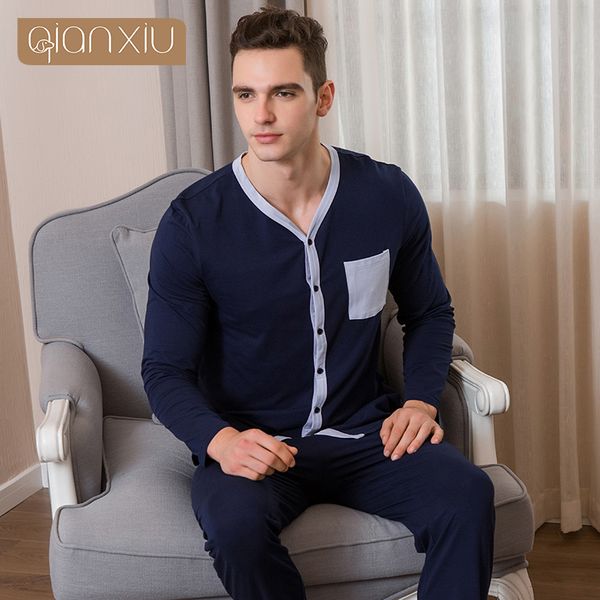 men's sleepwear men's spring autumn cotton dark blue pajamas crew neck long sleeve suit home suit men's pajamas cardian sleep, Black;brown
men's sleepwear men's spring autumn cotton dark blue pajamas crew neck long sleeve suit home suit men's pajamas cardian sleep, Black;brown