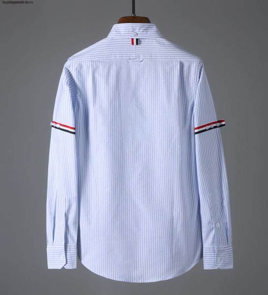 sz5l men's casual shirts thom bro blue stripe oxford spinning double cuff ribbon fashion brand unisex, White;black
sz5l men's casual shirts thom bro blue stripe oxford spinning double cuff ribbon fashion brand unisex, White;black