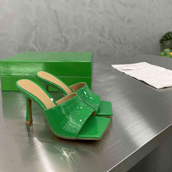 and slippers spring summer cow patent leather square head deep mouth exposed toes simple one foot high-heeled slippers women's shoes 5i, Black
and slippers spring summer cow patent leather square head deep mouth exposed toes simple one foot high-heeled slippers women's shoes 5i, Black
