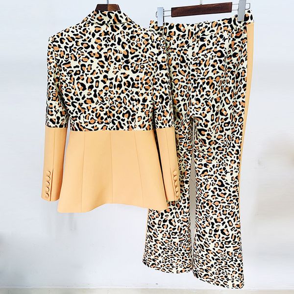 y042 women's two piece pants blazer pantsuits office look two piece set leopard print ladies business single button flared pants formal, White
y042 women's two piece pants blazer pantsuits office look two piece set leopard print ladies business single button flared pants formal, White