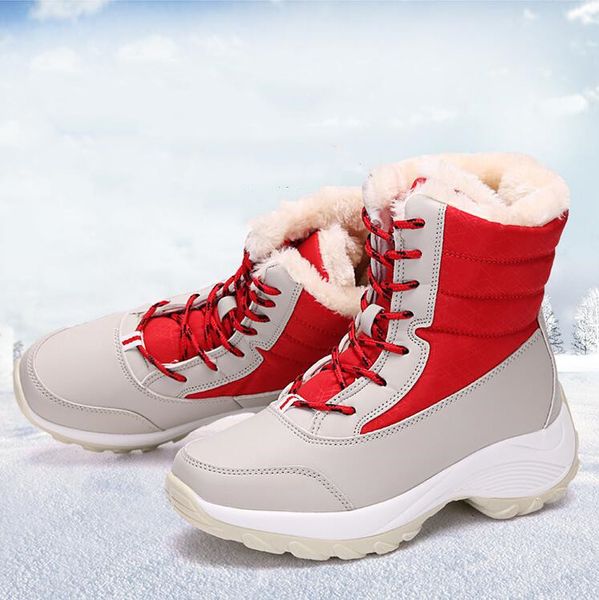 women snow boots waterproof non-slip winter boots thick fur platform waterproof and warm shoes plus size 35-42, Black
women snow boots waterproof non-slip winter boots thick fur platform waterproof and warm shoes plus size 35-42, Black